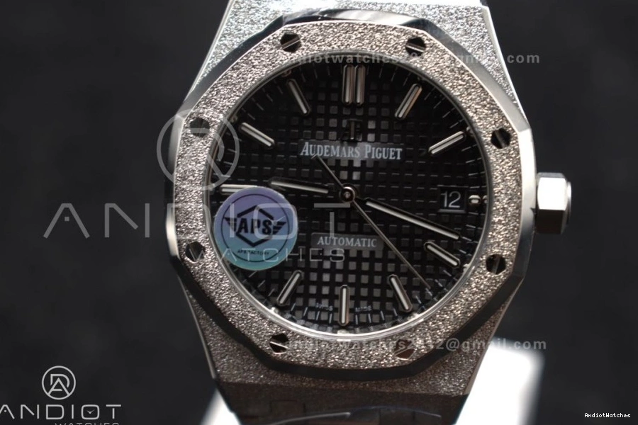 Black Royal Oak Frosted 1034 SA3120 Super Clone Edition Dial Textured SS Thermal SS 1:1 On Bracelet Best 15454 37mm APSF 1107